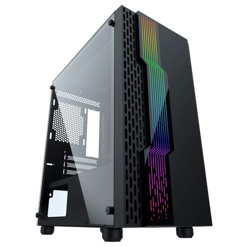 Gabinete Yaguaret WARZONE ARGB, LED ARGB, Cristal Templado, Micro ATX, Mini ITX, USB 3.0, CGWARZONEYGT /