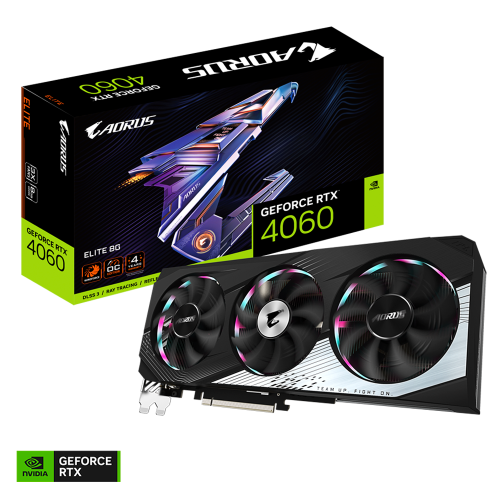 Tarjeta de Video Gigabyte Aorus GeForce RTX 4060 Elite 8Gb, GDDR6, PCI Express 4.0, GV-N4060AORUS E-8GD