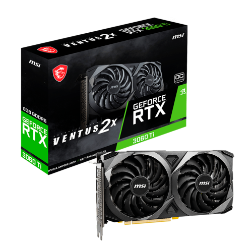 Tarjeta de Video MSI NVIDIA GeForce RTX 3060 Ti Ventus 2X 8G OC, 8GB 256-bit GDDR6, PCI Express 4.0, 912-V505-084