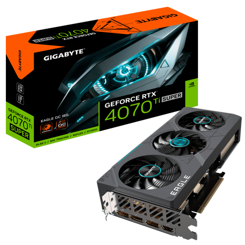 Tarjeta de Video GIGABYTE NVIDIA EAGLE GeForce RTX 4070 TI Super OC, 16GB 256-bit GDDR6X, PCI Express 4.0, GV-N407TSEAGLEOC-16GD