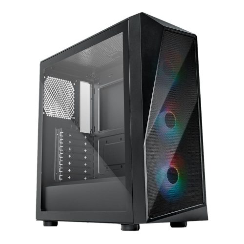 Gabinete Cooler Master CMP 520, Cristal Templado, ARGB, Midi-Tower, Mini-ITX/Micro-ATX/ATX, USB 3.2/2.0, 3 Ventiladores ARGB Instalados, Negro, CP520-KGNN-S00