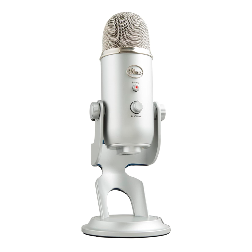 Micrófono Blue Yeti, PC, Mac, Juegos, Grabaciones, Streaming, Podcast, 4 Patrones de Captación, Silver, 988-000506/ NAVIDAD
