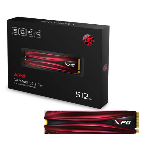 Estado Sólido Adata GAMMIX S11 PRO 512GB M.2, PCI Express 3.0 x4, M.2, AGAMMIXS11P-512 /MAX. 1 X CLIENTE