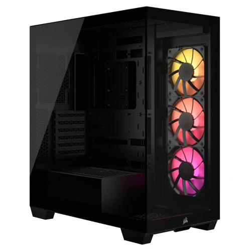 Gabinete Corsair 3500X ARGB, Midi-Tower, Mini-ITX/Micro-ATX/ATX/E-ATX, USB 3.2, Sin Fuente, 3 Ventiladores RS120 RGB Instalados, Negro, CC-9011278-WW