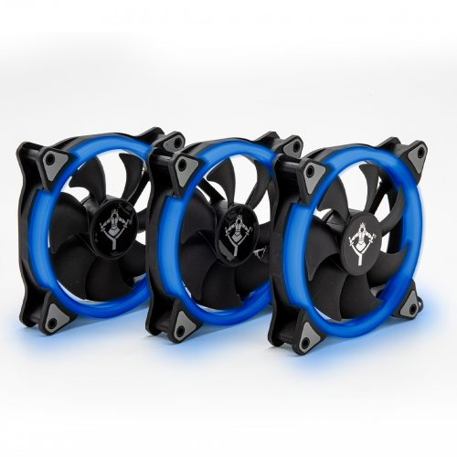 Kit de ventiladores para Gabinete Yeyian Typhoon Blue, 120mmx3, YCT-050720B