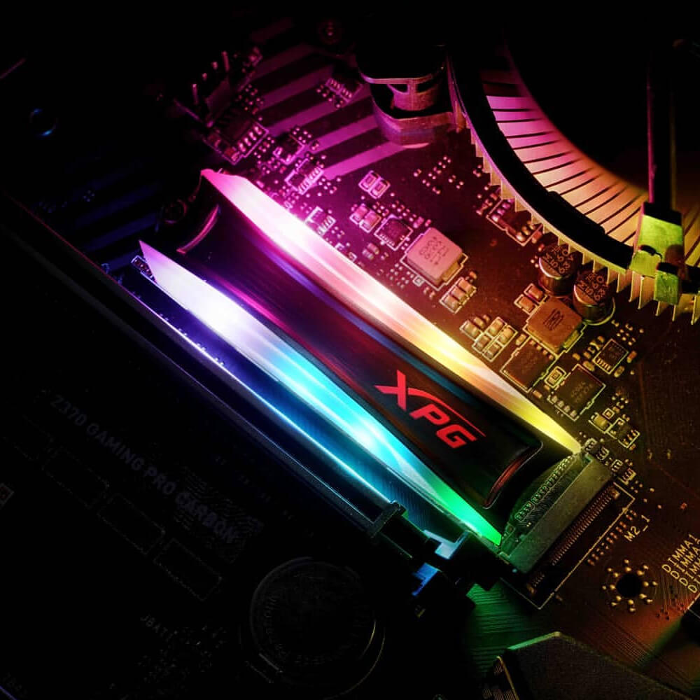 Unidad de estado solido SSD M.2 Nvme 512GB Adata XPG Spectrix S40G RGB - Lectura 3500MB/s Escritura 2400MB/s AS40G-512GT-C /MAX. 1 X CLIENTE - Image 2