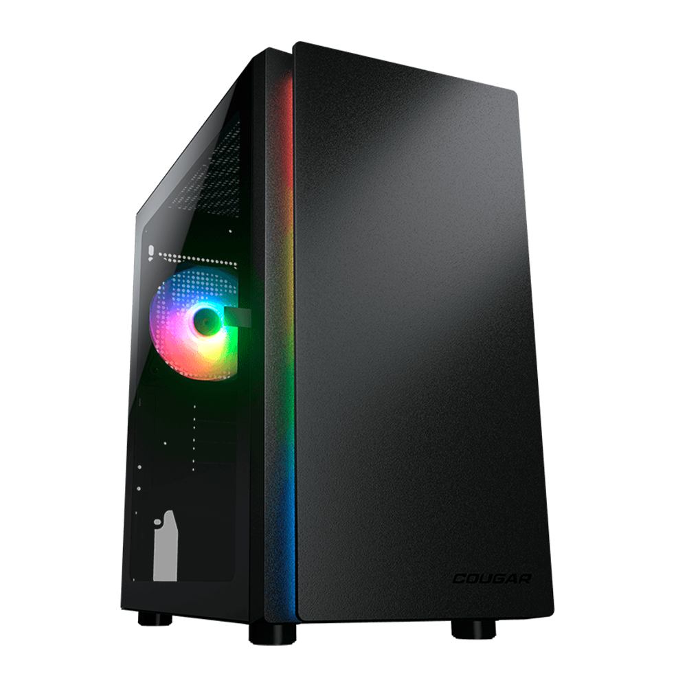 Gabinete Cougar Purity RGB Black, Cristal Templado, Mini ITX, Micro ATX, RGB, Excelente Flujo de Aire, 385PC40.0001