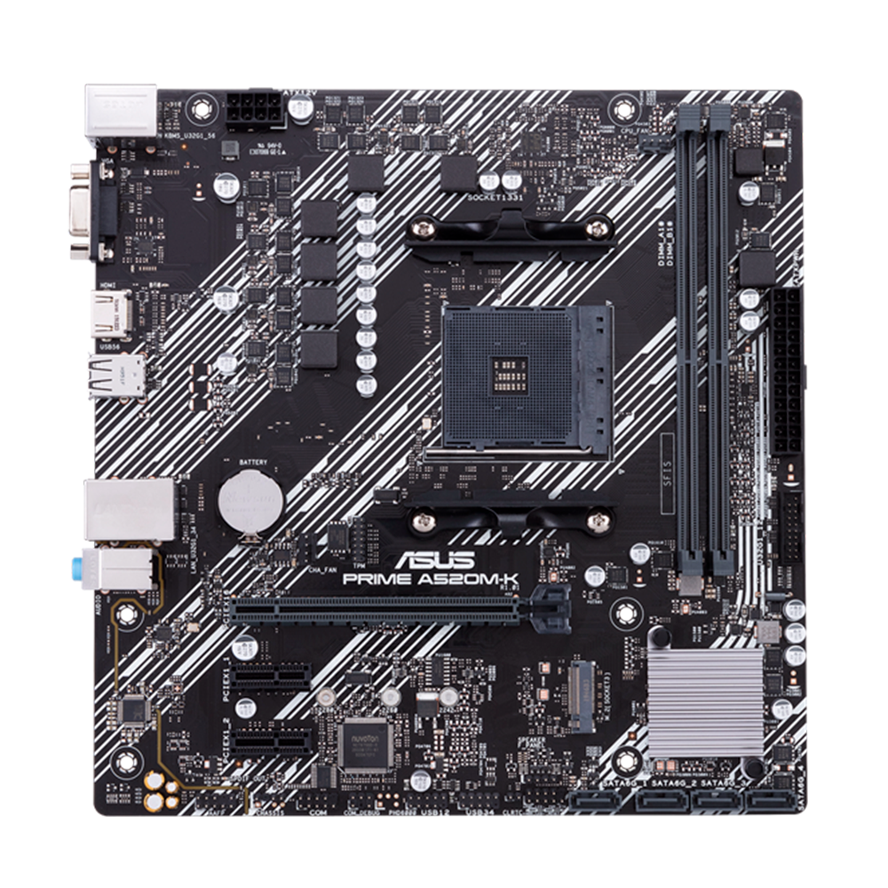 Tarjeta Madre ASUS PRIME A520M-K/CSM, Micro-ATX, AM4, Up to 64GB DDR4, PRIME A520M-K/CSM
