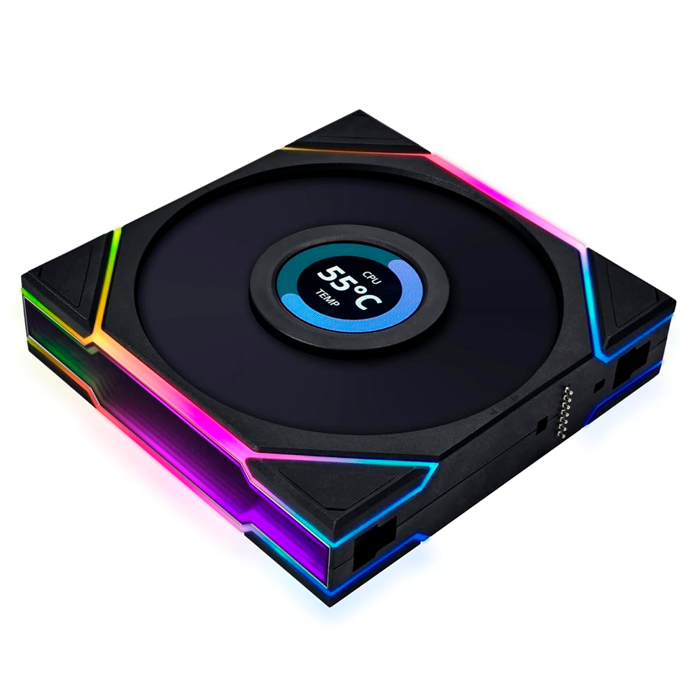 Kit 3 ventiladores Lian Li UNI Fan TL LCD 120, Negro, 12TLLCD3B.US - Image 4