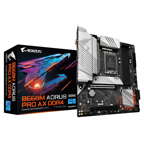 Tarjeta Madre Gigabyte B660M, AORUS PRO AX DDR4, Socket LGA1700 Intel B660 Micro ATX, DDR4, Intel Core 12th Generación