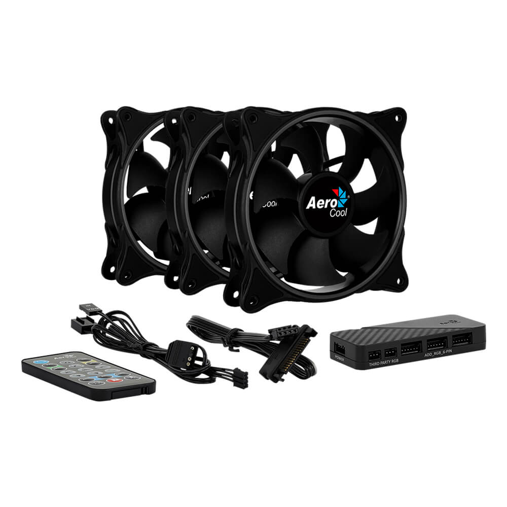 Kit ventiladores Aerocool Eclipse 12 PRO, 3 x 120mm, ARGB, Controlador + Control - Image 6