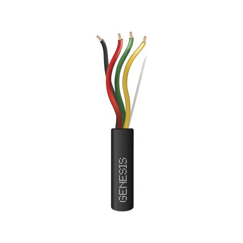GENESIS 4154-1008 Carrete de Cable de 305m, 4 x 14 AWG, Cable DIRECT BURIAL, Color Negro, Para uso en Intemperie, Uso en Aplicaciones en Sistemas de Detección de Incendio y Sistemas de Evacuación