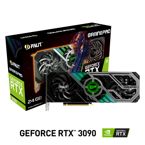 Tarjeta de Video Nvidia GeForce RTX 3090 24GB, Palit Gaming Pro, NED3090019SB-132BA, 1 AÑO DE GARANTIA NACIONAL