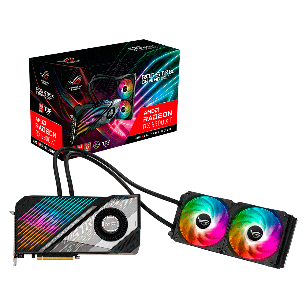 Tarjeta de video Radeon RX 6900 XT 16GB GDDR6, ASUS ROG STRIX LC GAMING, HDMI, DP/ PCI-e 4.0, Nuevo Chip RDNA 2, ROG-STRIX-LC-RX6900XT-T16G-GAMING, 3 AÑOS DE GARANTIA NACIONAL