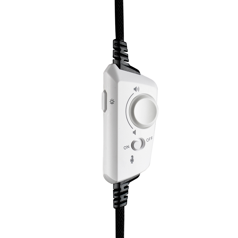 Diadema Xzeal XZ-7010, Rgb, Alambricos, Cable 1.8m, Control En Cable, Micrófono Desmontable, Blanco, XZHSALRGB1W - Image 5