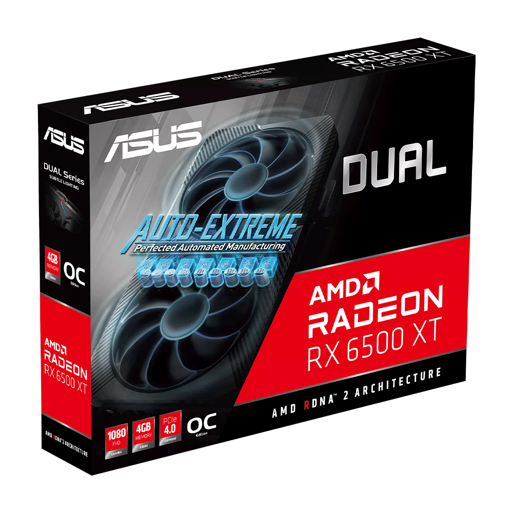 Tarjeta de video Radeon RX 6500 XT 4GB GDDR6, ASUS DUAL OC, HDMI, DP/ PCI-e 4.0, Nuevo Chip RDNA 2, DUAL-RX6500XT-O4G, 3 AÑOS DE GARANTIA NACIONAL - Image 9