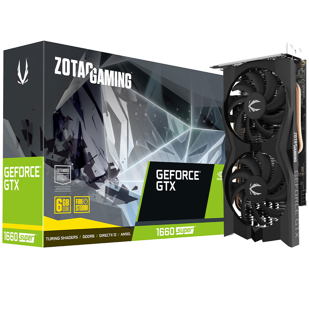 Tarjeta de video NVIDIA GeForce GTX 1660 Super 6GB GDDR6, ZOTAC, HDMI, DP/ ZT-T16620J-10M, 2 AÑOS DE GARANTIA NACIONAL
