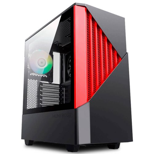 Gabinete Munfrost PANDA PRO RED, Cristal templado, ARGB Sync, Tecnología Munfrost COC, Control de ventiladores, E-ATX - ATX - Micro ATX - Mini ITX, 2 Ventiladores ARGB incluidos, 1 Ventilador COC incluido, OFFMUNFROST