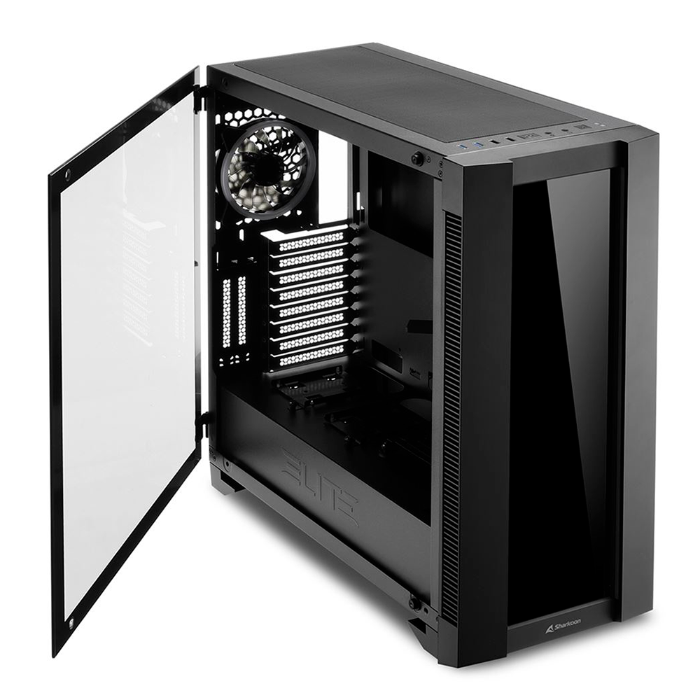 Gabinete Sharkoon Elite Shark CA200G, ATX/Micro-ATX/Mini-ITX, Cristal Templado, USB 3.2, Sin Fuente, 1 Ventilador Instalado, ELITE SHARK CA200G - Image 6