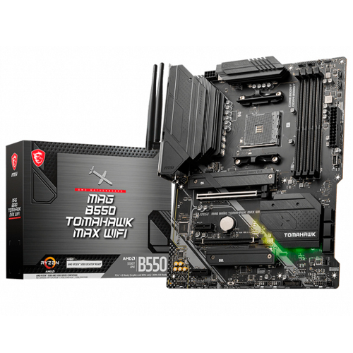 Tarjeta Madre MSI MAG B550 TOMAHAWK MAX WIFI, ATX, AM4, AMD B550 /Up to 128GB DDR4, HDMI/DP, MAG B550 TOMAHAWK MAX WIFI