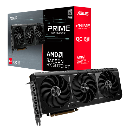 TARJETA DE VIDEO ASUS AMD RADEON RX 9070 XT PRIME OC, 16GB 256-BIT GDDR6, PCI EXPRESS X16 5.0, 90YV0L71-M0AA00