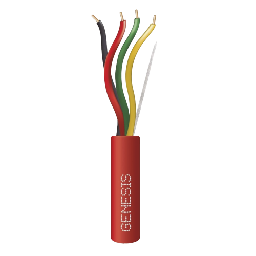 GENESIS 4312-1004 Carrete de Alambre 305 Metros, 4 x 16 AWG, Riser, Color Rojo, Tipo FPLR, CL3R, (UL) FT4, Para Aplicaciones en Sistemas de Detección de Incendio y Sistemas de Evacuación.