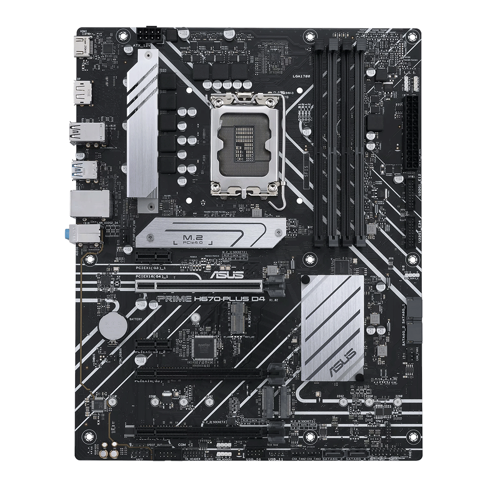 Tarjeta Madre ASUS PRIME H670-PLUS D4, Socket LGA1700 Intel H670 ATX, DDR4, Intel Core 12th Generación - Image 2