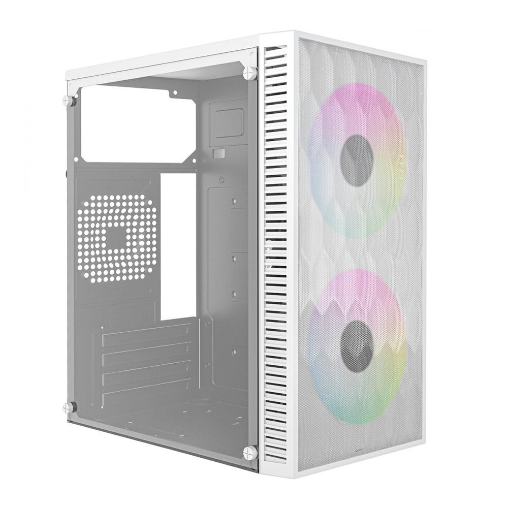 Gabinete Acteck Fuji GC470, Mini-Tower, Micro-ATX/Mini-ITX, USB 2.0/3.0, Con Fuente de 500W, 2 Ventiladores Instalados, Blanco, AC-939515