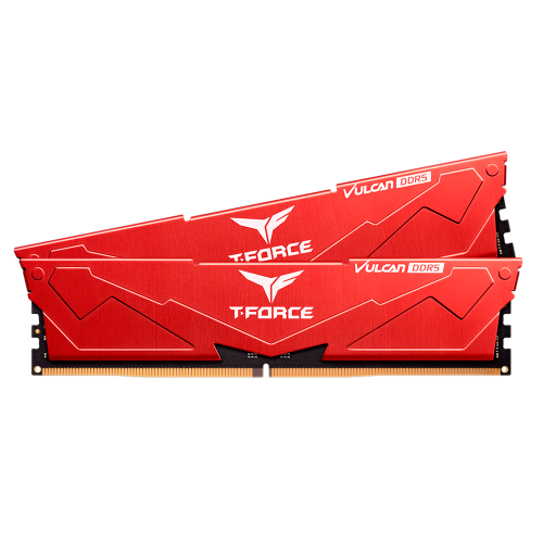 Kit Memoria RAM Team Group T-Force Vulcan Red DDR5, 5200MHz, 32GB (2x16GB), CL40, XMP, Rojo, FLRD532G5200HC40CDC01 PROMOTG TEAMGROUP /MAX. 1 X CLIENTE