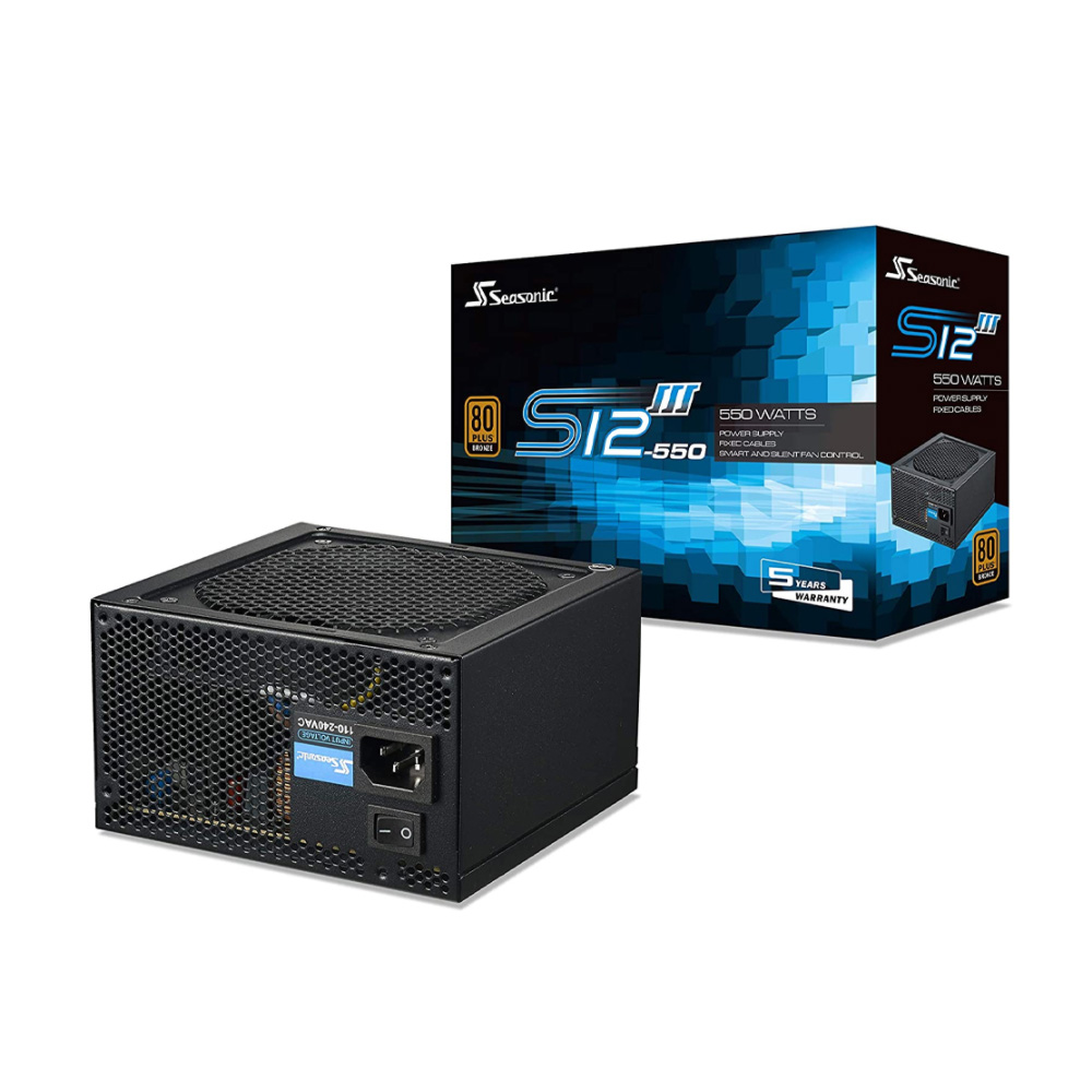 Fuente de poder Seasonic S12III-550, 550W, 80 Plus Bronze - SSR-550GB3 /