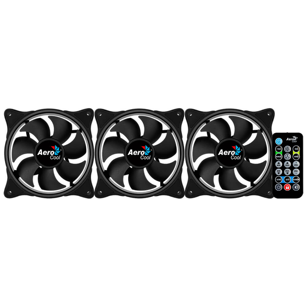 Kit ventiladores Aerocool Eclipse 12 PRO, 3 x 120mm, ARGB, Controlador + Control - Image 4