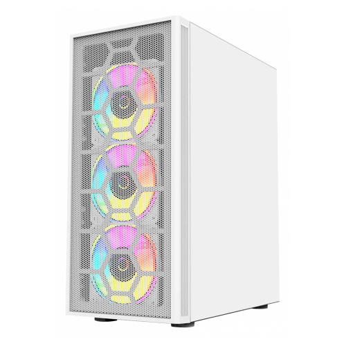 Gabinete Balam Rush DragonFly II Mesh GM740, Cristal Templado, Mini-Tower, ATX/Micro ATX/Mini-ATX, USB 3.0, 4 Ventiladores RGB Instalados, Blanco, BR-935999