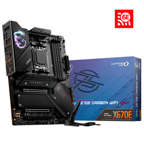 Tarjeta Madre MSI MPG X670E Carbon WiFi, AMD Ryzen 8000/7000, AM5, DDR5, PCIe 5.0, SATA 6Gb/s, M.2, USB 3.2 Gen 2, Wi-Fi 6E, Bluetooth 5.3, MPG X670E CARBON WIFI/