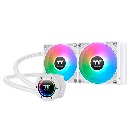 Enfriamiento Líquido Thermaltake TH240 V2, ARGB, Snow, 2x120mm, 1500-3300RPM, Blanco, CL-W364-PL12SW-A