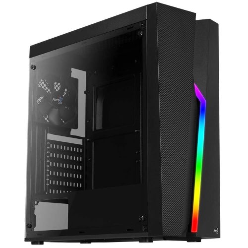 Gabinete Aerocool Bolt Lightning RGB, Negro, Acrílico Completo, ATX, USB 3.0, HD Audio