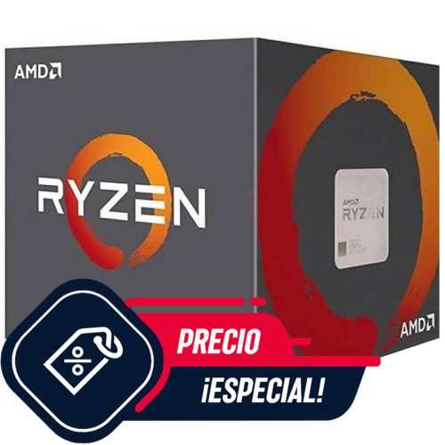 Procesador AMD Ryzen 5 2600, 6 Core, 12 Thread, 3.4GHz, 3.9GHz Boost, TDP 65W, Wraith Stealth (Requiere Tarjeta de Video), YD2600BBAFBOX /