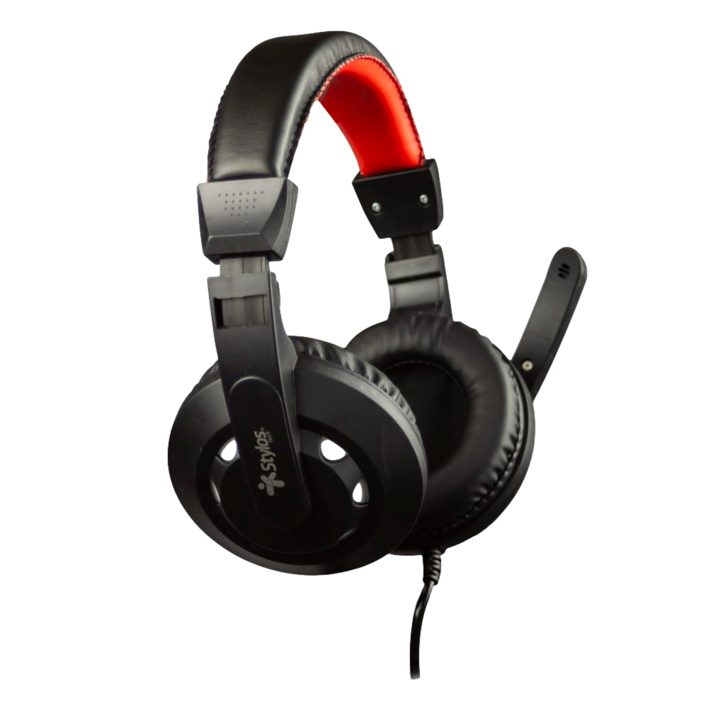 Audífonos Gamer Stylos STSHEG2B, Alámbricos, 3.5 mm, 1.5 Metros, USB, Negro-Rojo, STSHEG2B - Image 3