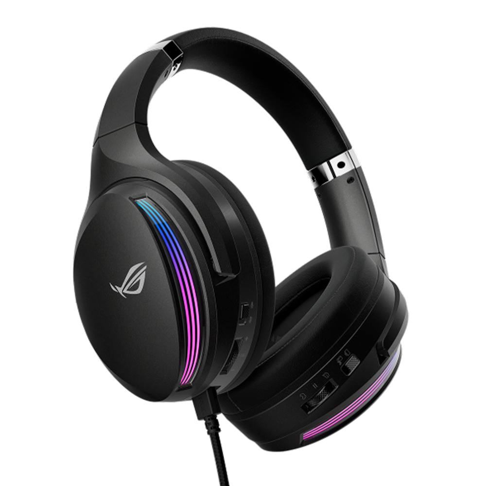 Diadema Gamer ASUS ROG Fusion II 500, Micrófono formador de haz AI, Cancelación de Ruido, Sonido Envolvente 7.1, Quad DAC, USB-C, ROG FUSION II 500 - Image 2