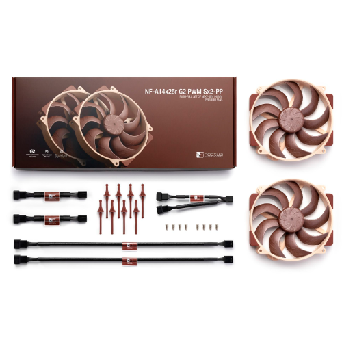 Ventilador Noctua NF-A14X25R G2 PWN SX2-PP, x2 140mm, 500-1500 RPM, NF-A14X25R G2 PWN SX2-PP