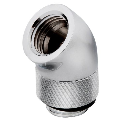 Adaptador giratorio 45° Corsair Hydro X Series XF, Pack de 2 unidades, Cromo, CX-9055001-WW