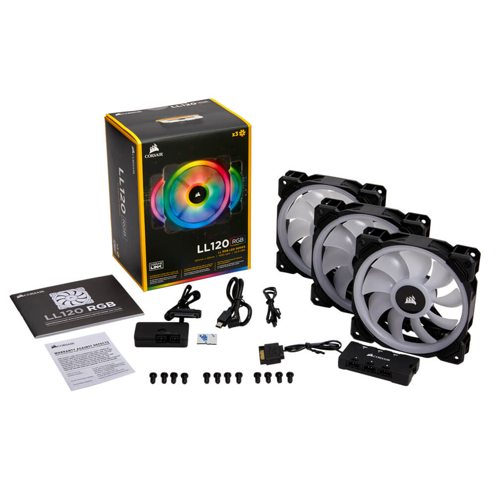 Kit de 3 Ventiladores para Gabinete 120mm con Luz Led RGB Corsair LL120 - CO-9050072-WW - Image 3