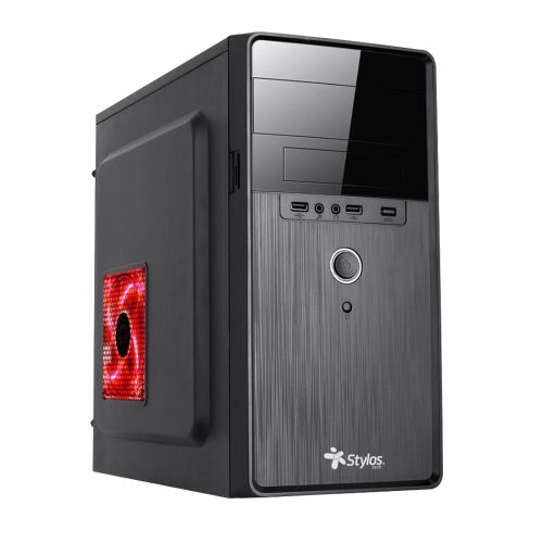 Gabinete Stylos STPGAC5B Black, USB 3.0, Micro ATX, Audio HD, PSU 500W, PROMOXZEAL