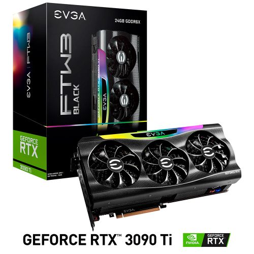 Tarjeta de Video Nvidia GeForce RTX 3090 TI 24GB, EVGA FTW3 BLACK GAMING, 24G-P5-4981-KR, 1 AÑO DE GARANTIA NACIONAL