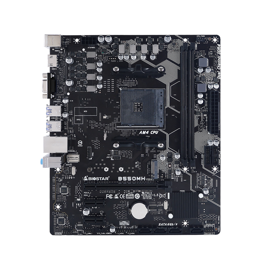 Tarjeta Madre Biostar B550MH, AM4, AMD RYZEN 3000 SERIES, Micro ATX - Image 2