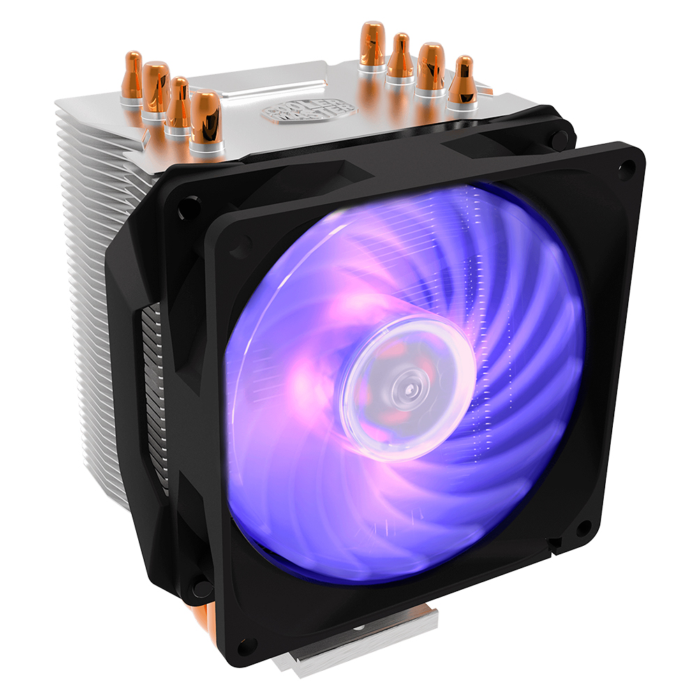 Disipador para CPU Disipador y Ventilador Led para Procesador Cooler Master Hyper H410R RGB - 92mm Intel y AMD, RR-H410-20PC-R1