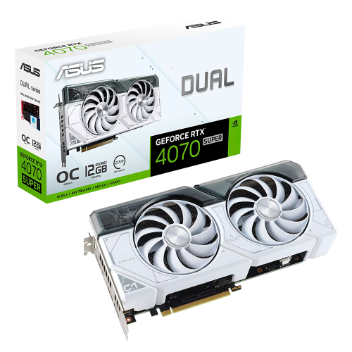 Tarjeta Video ASUS DUAL Geforce RTX 4070 SUPER 12GB OC, 12GB, 192-bit GDDR6X, DUAL-RTX4070S-O12G-WHITE