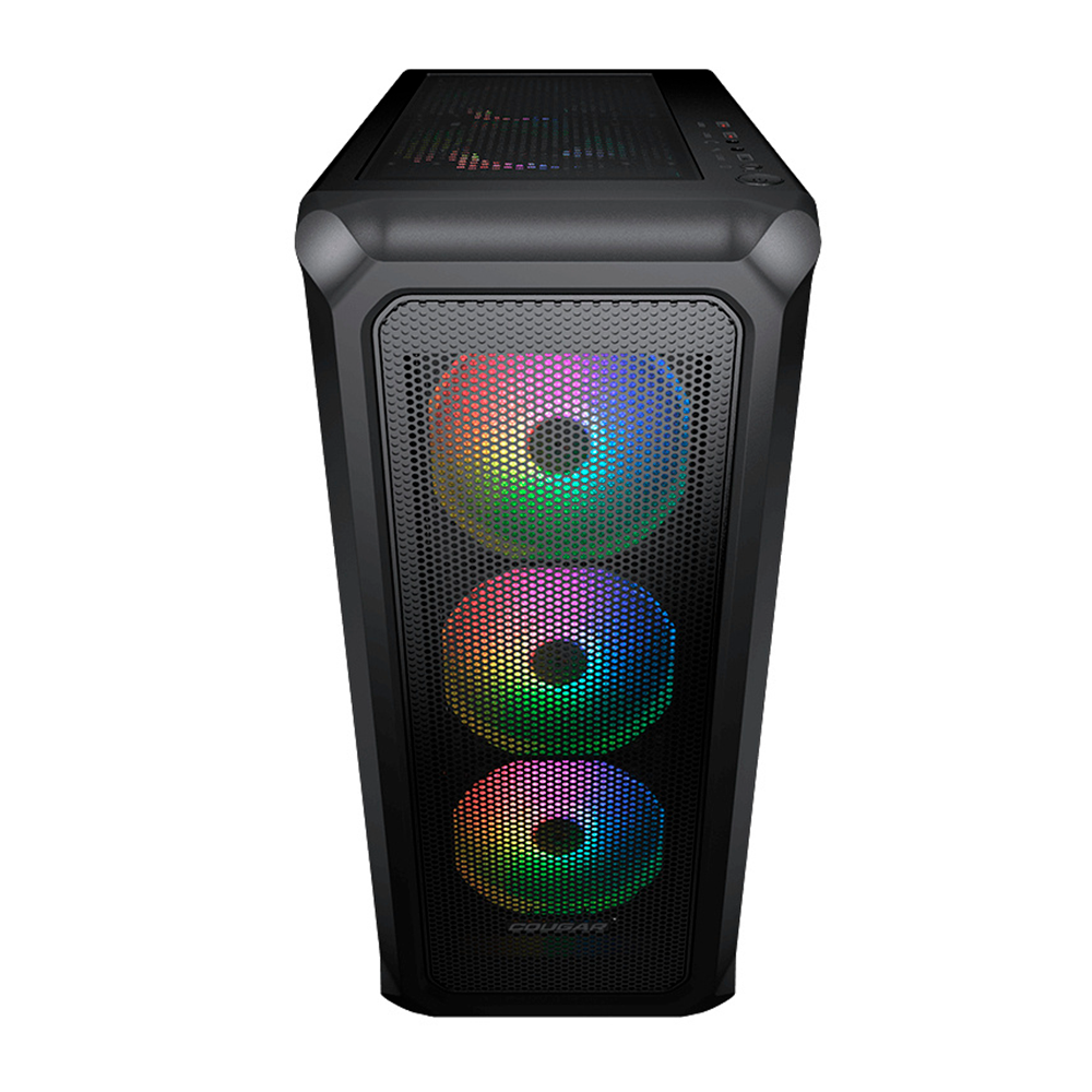 Gabinete Cougar Archon 2 Mesh RGB, Cristal Templado, Midi-Tower, ATX/Micro ATX/Mini-ITX, USB 2.0/3.0, Sin Fuente, 3 Ventiladores ARGB, Negro, 385CC50.0001 - Image 3