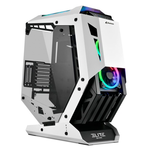 Gabinete Sharkoon Elite Shark CA700 Black, ATX/Micro-ATX/Mini-ITX, Cristal Templado, USB 3.2, Rendimiento Ideal de la Refrigeración, 5 Ventiladores Instalados, REBEL C70G RGB BLACK