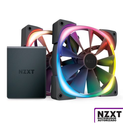 Kit de Ventiladores para Gabinete NZXT AER 2 140mmx2, RGB, HU2, HF-2814C-D1