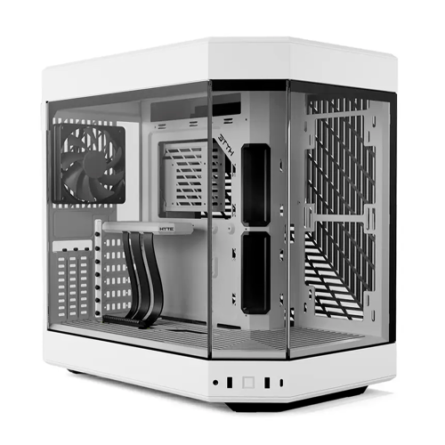 Gabinete HYTE Y60, ATX, Cristal Templado Panorámico de Doble Cámara con Cable Vertical PCIE 4.0 incluido, White Snow, CS-HYTE-Y60-WW